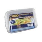 MAJESTIC C1000 Containers + Lids 50pcs