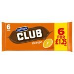 MCVITIES club orange 1x12x6x22 x132gm  £1.25 pm
