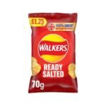 WALKERS Ready Salted 15x70g £1.25