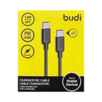 BUDI 1.2M Cable Charge Black/White