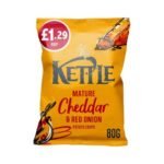 KETTLE Mature Cheddar & Onion 12x80gm £1.29
