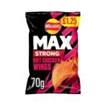 WALKERS Max Hot Chicken Wings 15x70g £1.25