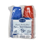 ESSENTIAL Red & Blue Shot Glasses 30pk