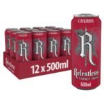 RELENTLESS energy cherry £1.19pm 12X500ml