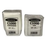 MAJESTIC Plastic Containers with Lids C1000 1x4pcs